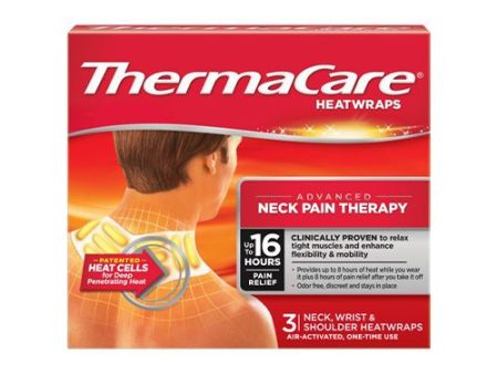 ThermaCare Advanced Neck Pain Therapy  Shoulder  and Wrist Pain Relief Patches  Heat Wraps  3 ct For Cheap