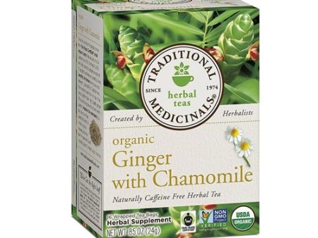 Traditional Medicinals, Organic Ginger With Chamomile, Tea Bags, 16 Ct Discount