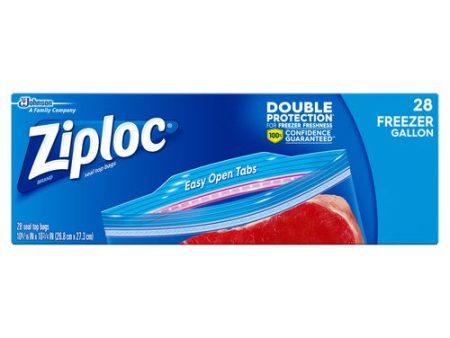 Ziploc Freezer Bags 1 Gal - 28 Ct For Discount