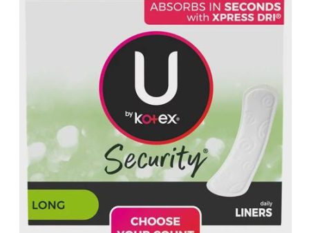 U by Kotex Clean & Secure Panty Liners  Light Absorbency  Long Length  96 Count Hot on Sale