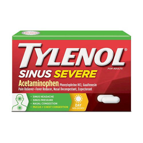 Tylenol Sinus Severe Non-Drowsy Day Cold & Flu Relief Caplets  24 ct Online