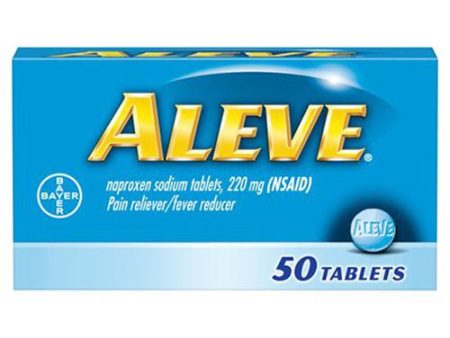 Aleve Pain Reliever Fever Reducer Naproxen Sodium Tablets  220 mg  50 ct Online Sale