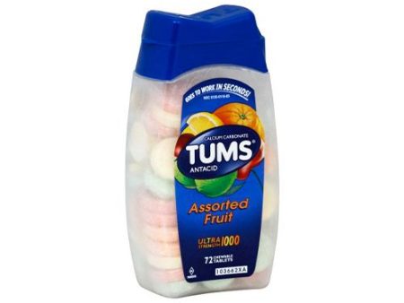 Tums Ultra Strength Fruity Antacid Medicine  72 Ct Hot on Sale