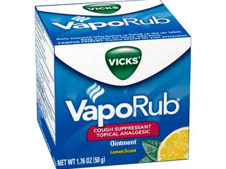 Vicks VapoRub Lemon Scent  Topical Chest Rub & Analgesic over-the-counter Ointment Medicine  1.76 oz For Sale