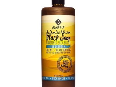 Alaffia Authentic African Black Soap All-In-One  Unscented 32 fl oz For Discount