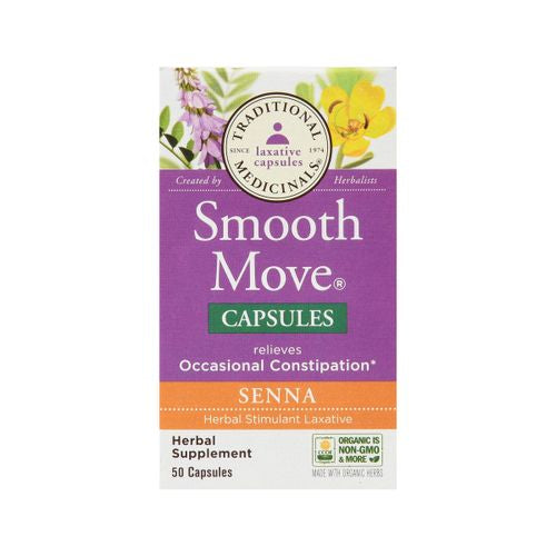 Traditional Medicinals, Capsules Senna Smooth Mve - 50cp For Cheap