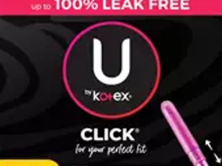 U by Kotex Click Compact Tampons  Regular  Unscented  16 Count Fashion