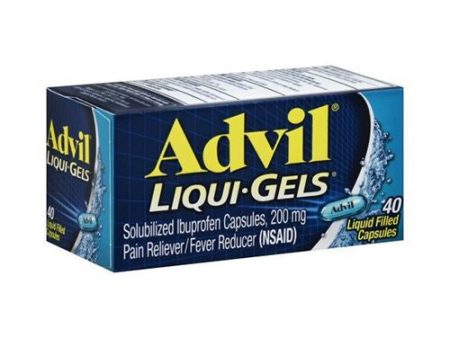 Advil Liqui-Gels Pain and Headache Reliever Ibuprofen  200 Mg Liquid Filled Capsules  40 Count on Sale