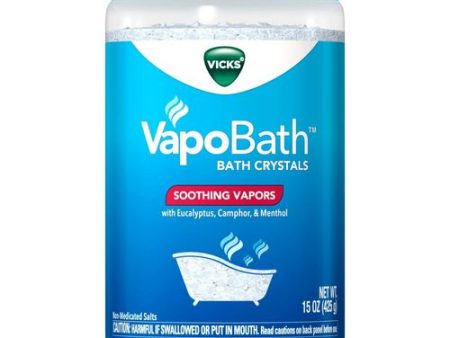 Vicks VapoBath Bath Crystal Powder  Non-Medicated Salts With Soothing Vicks Vapors  15 oz For Discount