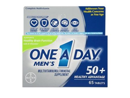 One A Day Men s 50+ Health Advantage Multivitamin   Multimineral Dietary Supplement Tablets - 65ct on Sale