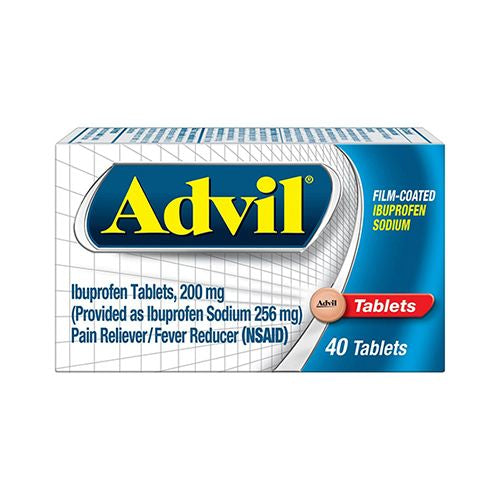 Advil Film Coated Tablets Pain Reliever and Fever Reducer, Ibuprofen 200mg, 40 Count, Fast-Acting Formula for Headache Relief, Toothache Pain Relief and Arthritis Pain Relief For Cheap