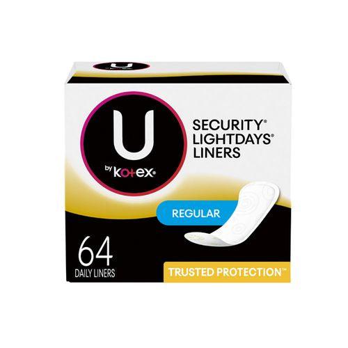 U by Kotex Clean & Secure Panty Liners  Light Absorbency  Regular Length  64 Count For Cheap