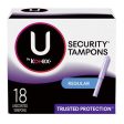 U BY KOTEX PREMIUM SECURITY REGULAR ABSORBENCY TAMPONS on Sale