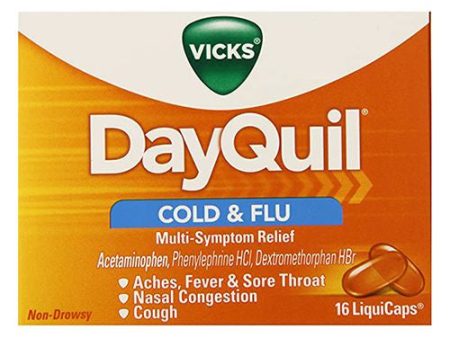 Vicks Dayquil Cold & Flu Relief LiquiCaps 16 ea Online Hot Sale