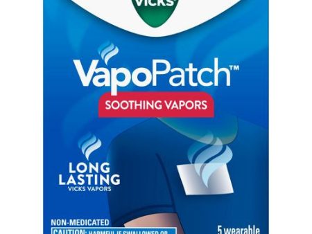 Vicks VapoPatch  Non-Medicated Wearable Arome Patch  Long Lasting Soothing Vicks Vapors  5 Ct on Sale