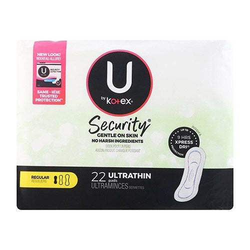 U by Kotex Feminine Pad Ultra Thin 03904 22 per Bag For Sale