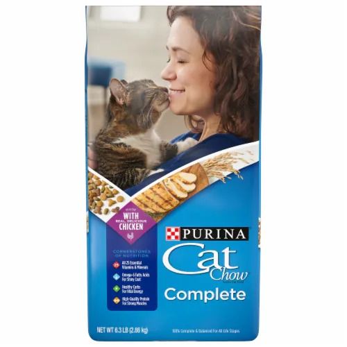 Purina Cat Chow High Protein Dry Cat Food  Complete  6.3 lb. Bag Supply