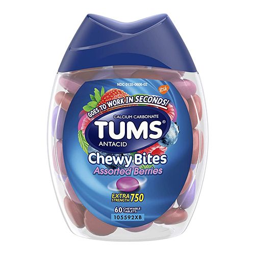 Tums Chewy Bites Extra Strength Berry Antacid Chews  60 Ct Online now