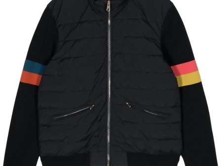 Artist Stripe Padded Bomber Jacket For Discount