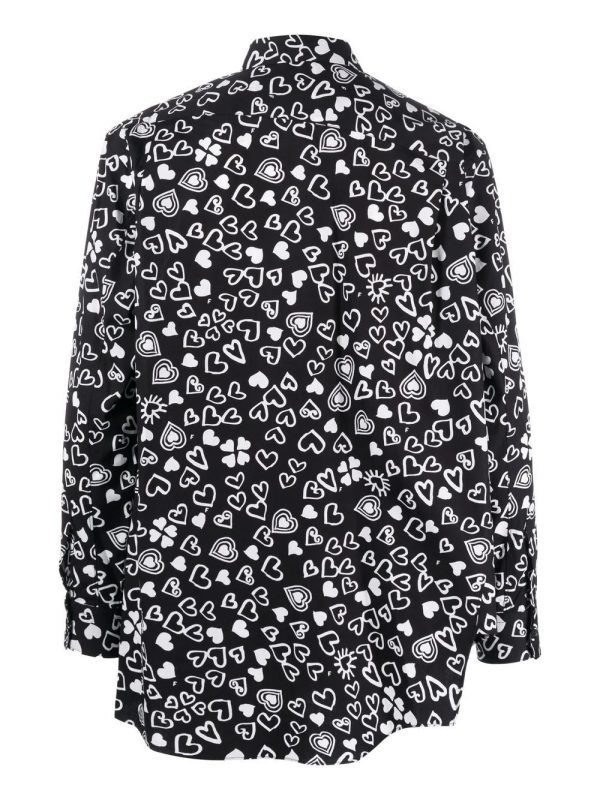 Heart-Print Long-Sleeve Shirt For Sale