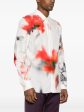 Obscured Flower Printed Shirt Discount