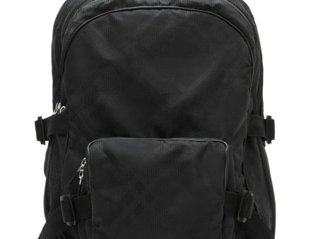 Check-Print Jacquard Backpack Online Hot Sale