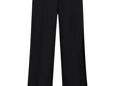 Satin-Stripe Trim Trousers on Sale