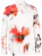 Obscured Flower Printed Shirt Discount