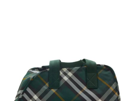 Medium Shield Check-Pattern Duffle Bag Online now