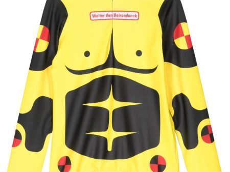 Dummy-Print Long-Sleeve Cycling Top For Discount