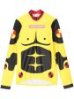 Dummy-Print Long-Sleeve Cycling Top For Discount