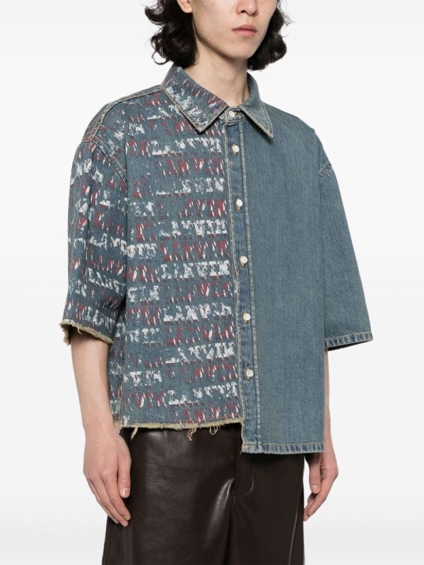 X Future Asymmetric Denim Shirt Discount