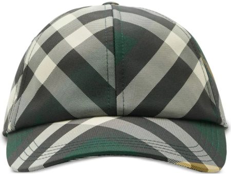 Check-Pattern Cotton Cap Discount