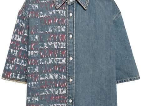 X Future Asymmetric Denim Shirt Discount