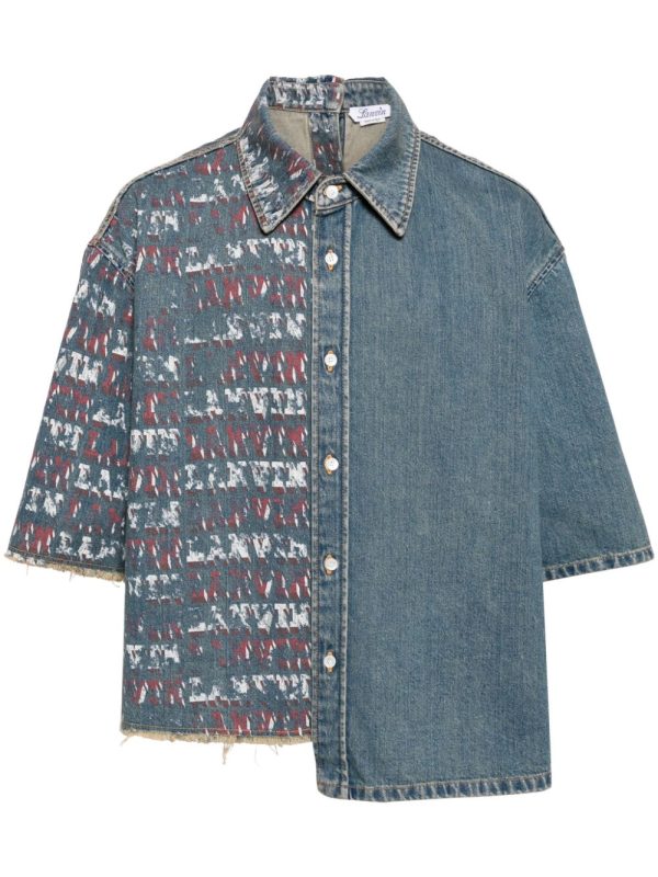 X Future Asymmetric Denim Shirt Discount