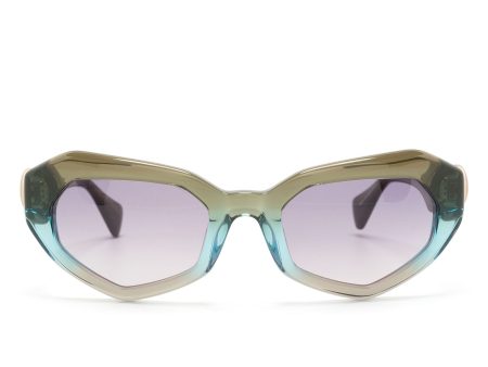 Gradient Angular-Frame Sunglasses For Sale